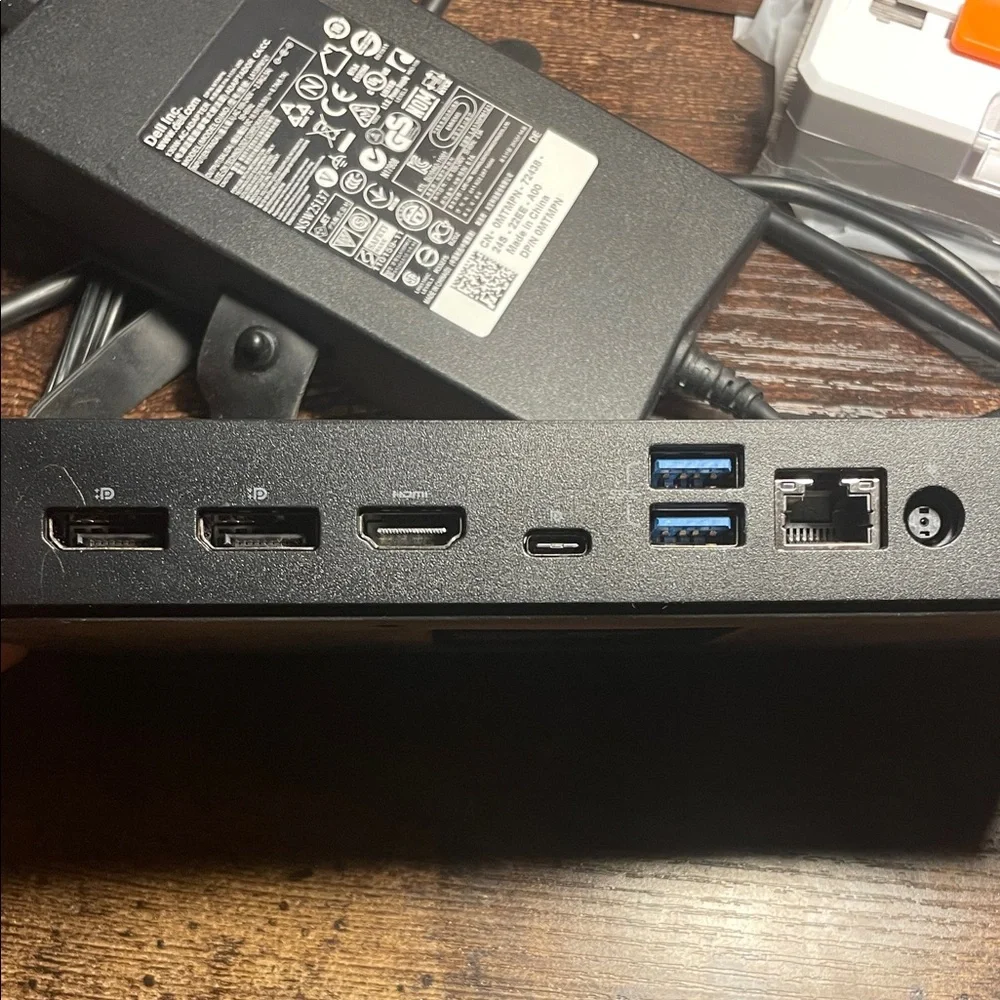 Dell Black Docking Station with Power Adapter and Cables